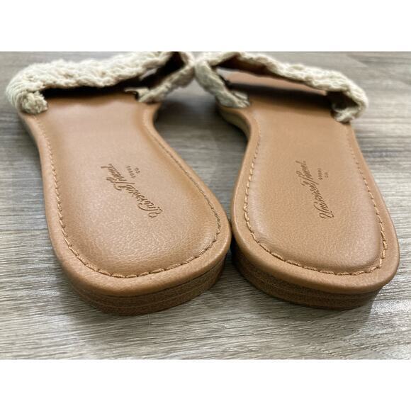 Universal Thread Women's Rosie Woven Slide Sandals Beige Size 8 Casual Spring - Picture 5 of 11